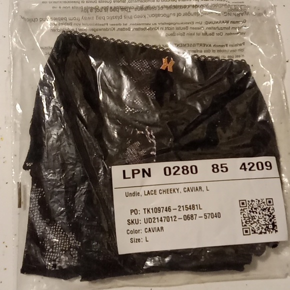 Savage "X" Fenty- Black Lace Cheeky Caviar-L - Picture 4 of 4